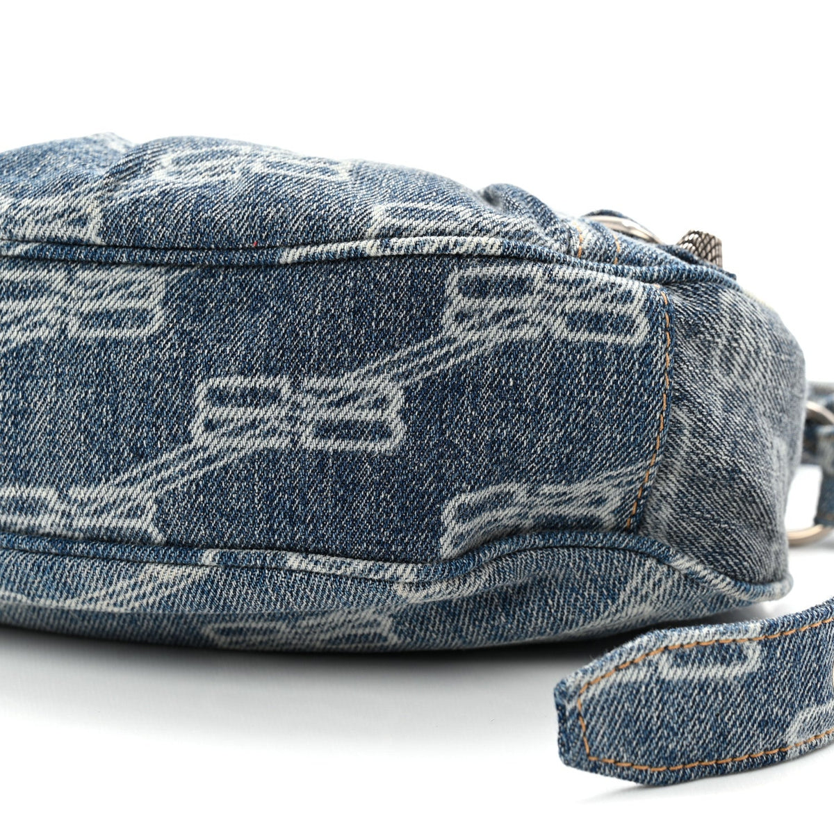 Denim BB Monogram Le Cagole Shoulder Bag XS Blue