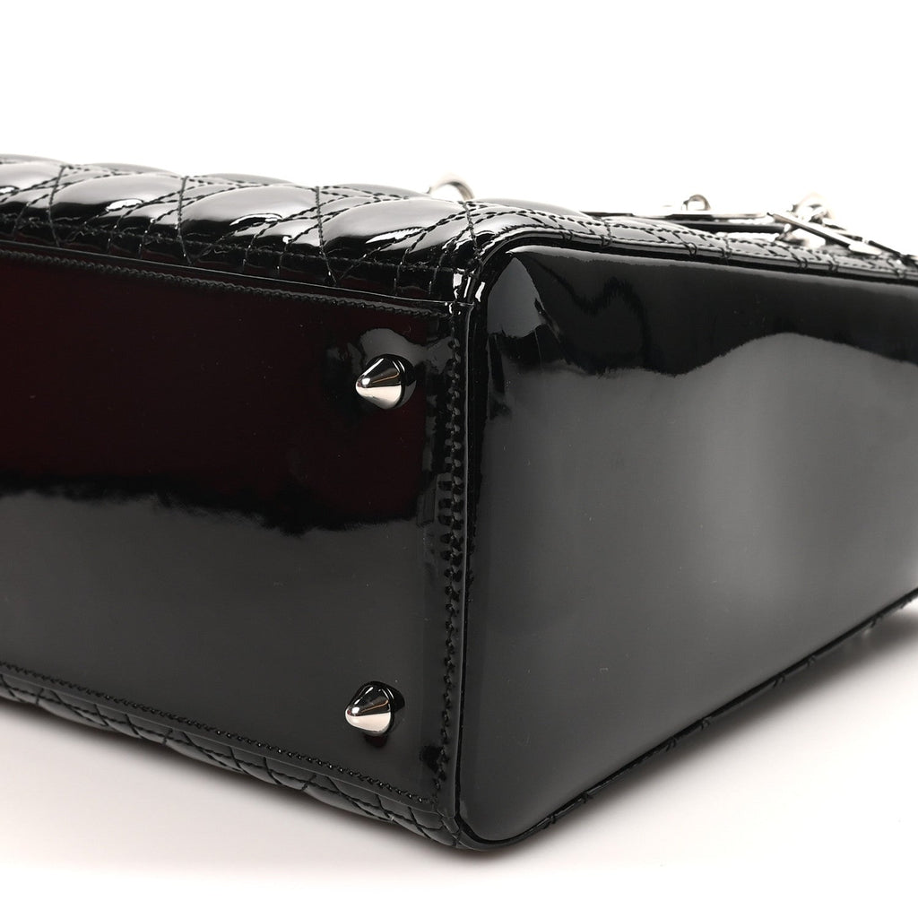 Patent Cannage Medium Lady Dior Black