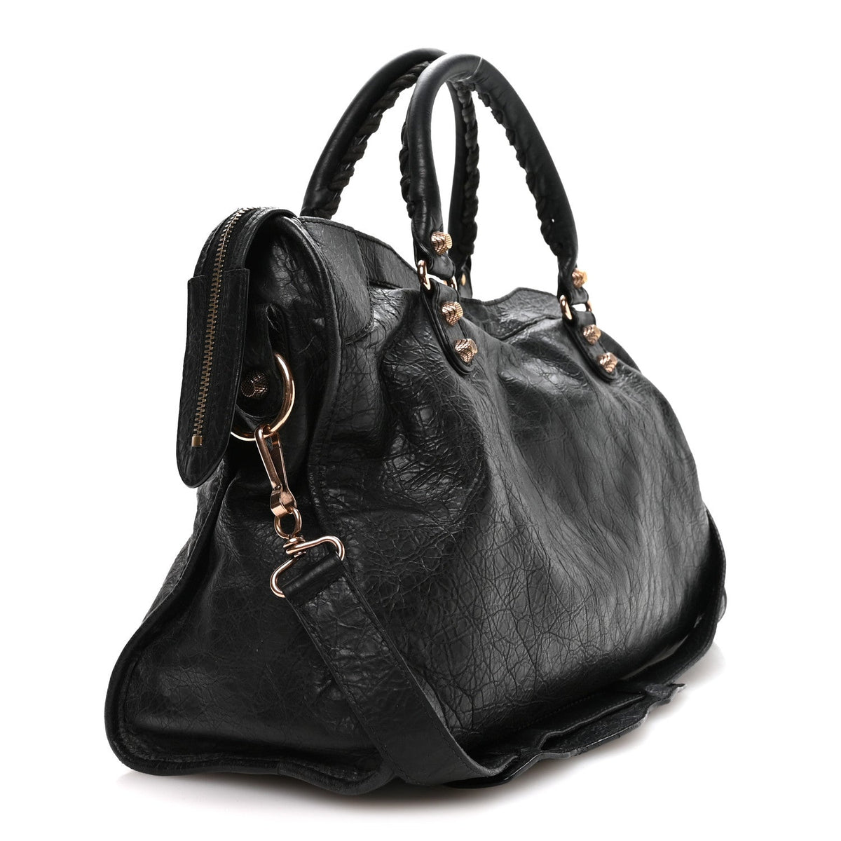 Agneau Giant 12 Rose Gold Hardware City Black