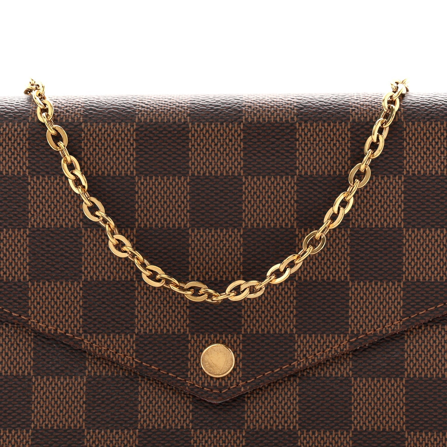 Damier Ebene Pochette Felicie Chain Wallet