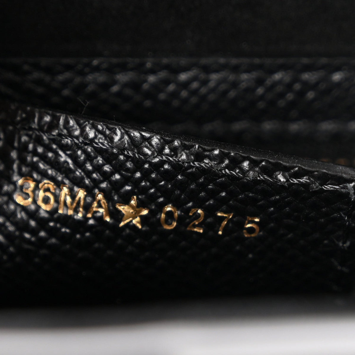 Grained Calfskin Saddle Bag With Strap Black