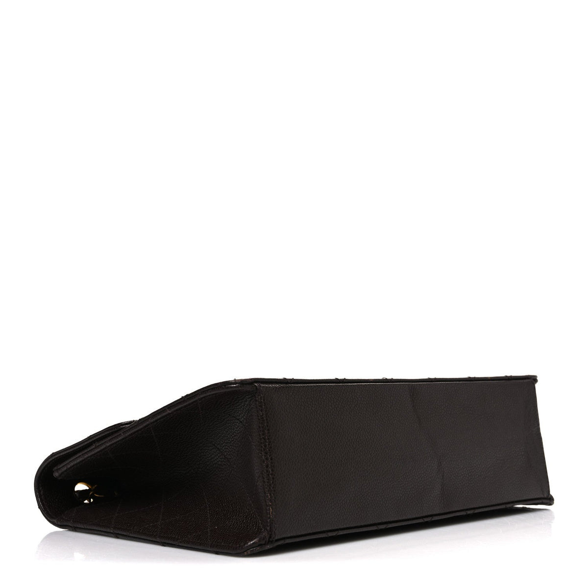Caviar Stitch Jumbo Single Flap Brown