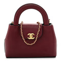 Caviar Nano Kelly Shopper Burgundy