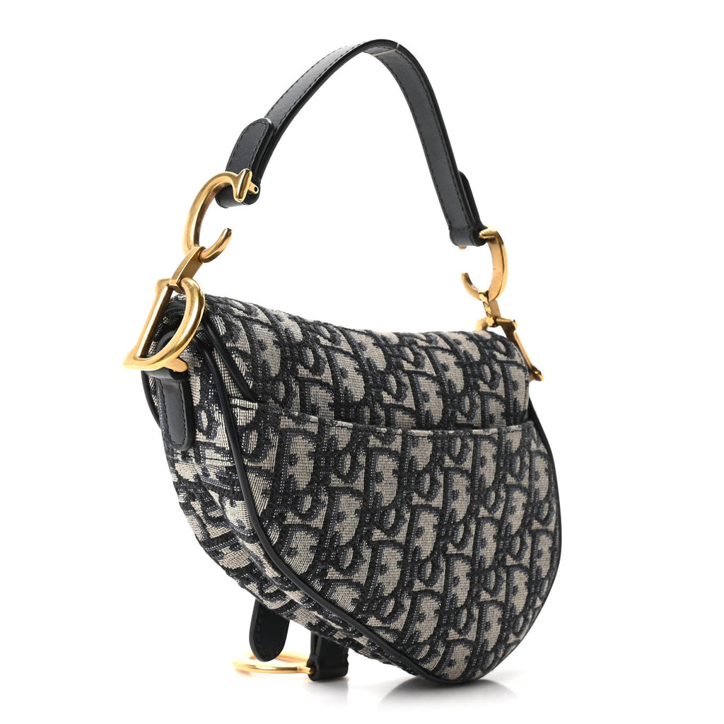 Oblique Mini Saddle Bag Blue