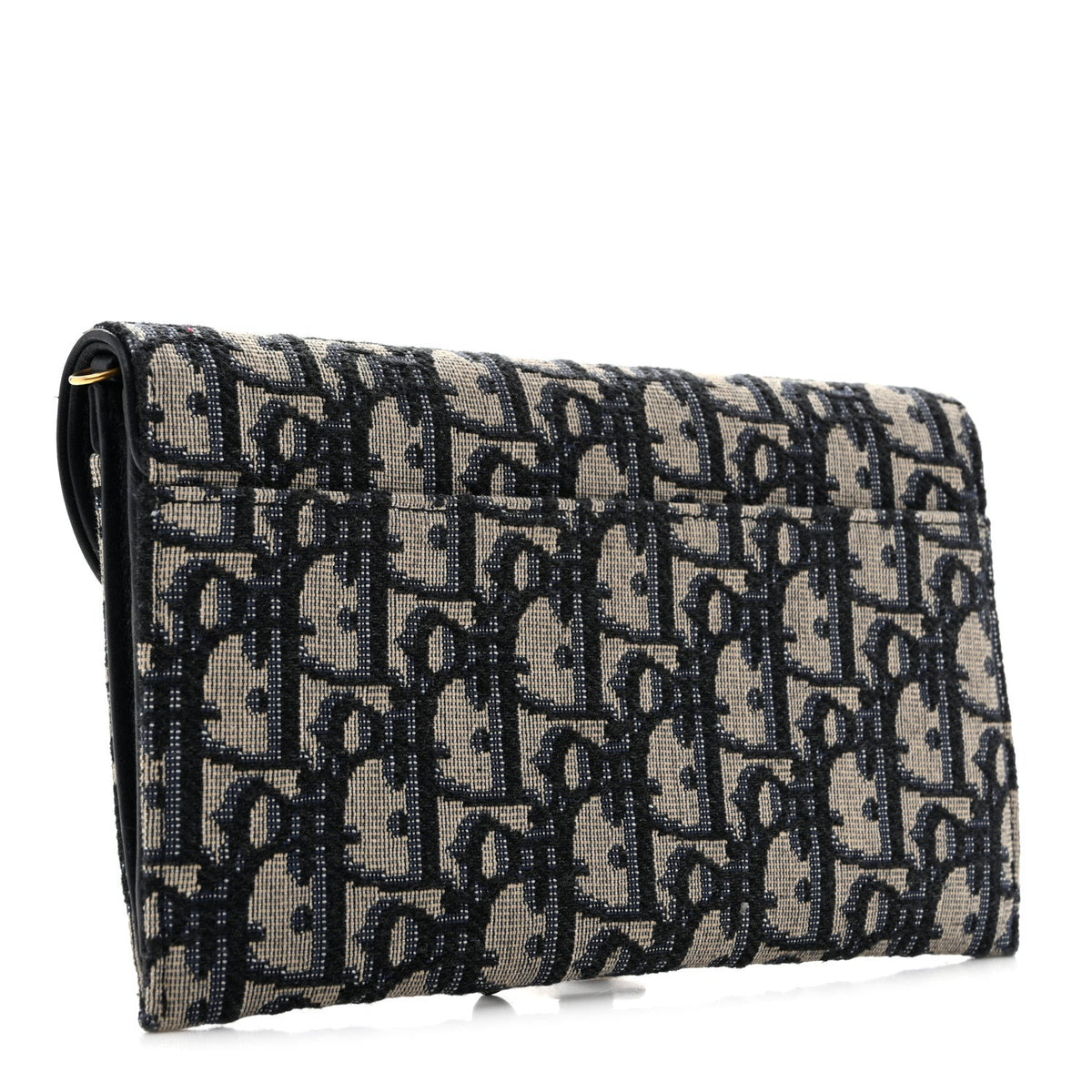 Oblique Saddle Chain Long Wallet Blue