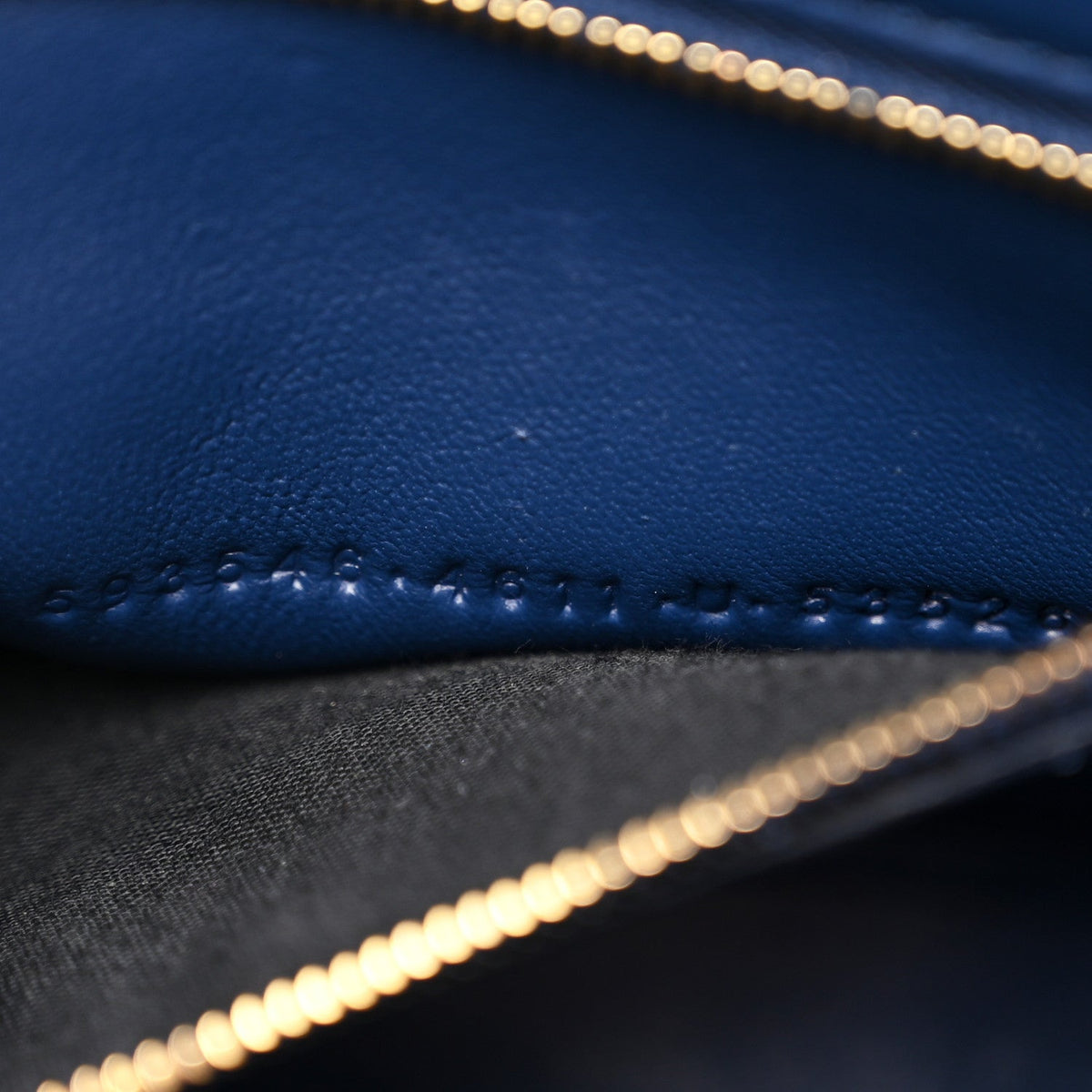 Shiny Calfskin Crocodile Embossed Small Hourglass Top Handle Bag Navy