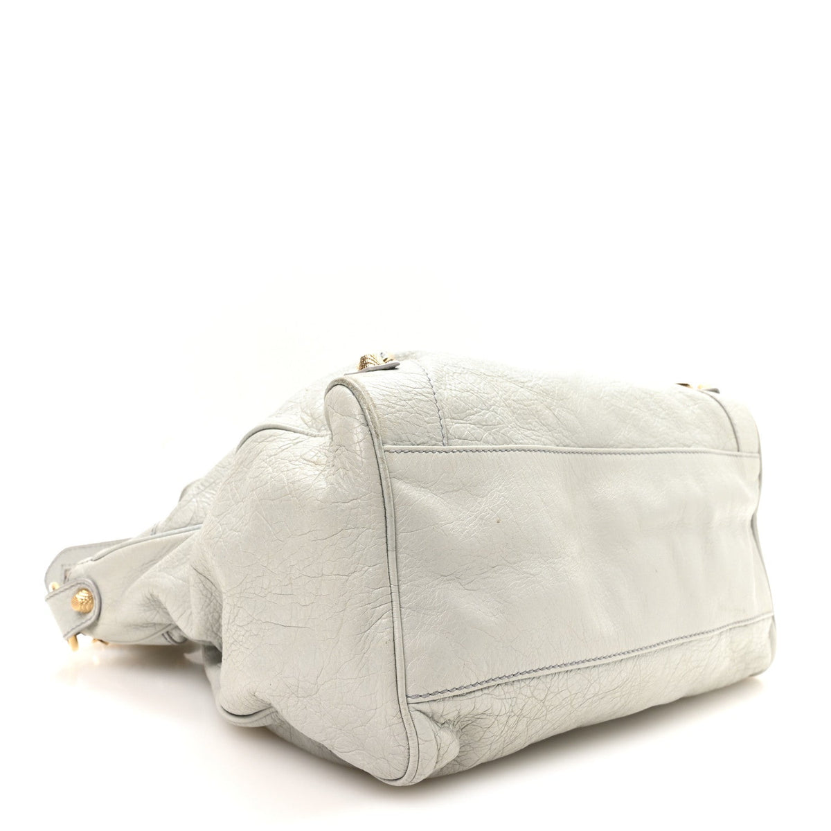 Agneau Giant 12 Gold Hardware Velo Gris Glace