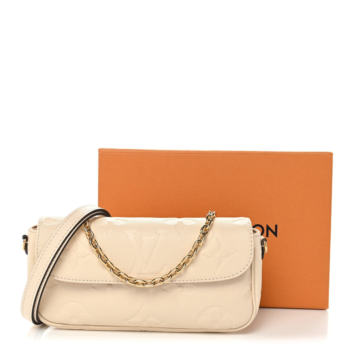 Empreinte Monogram Giant Ivy Wallet On Chain Cream
