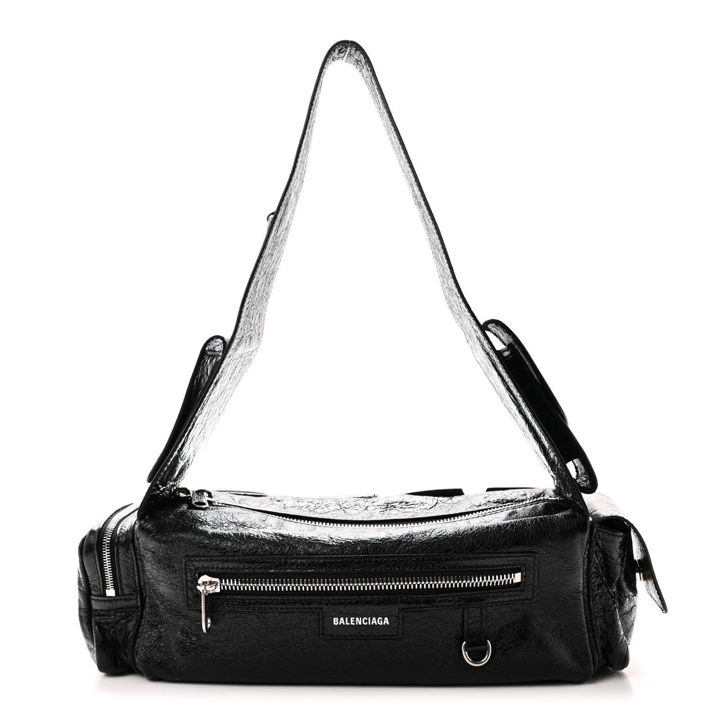 Agneau Arena Superbusy XS Sling Zip Shoulder Bag Black Black