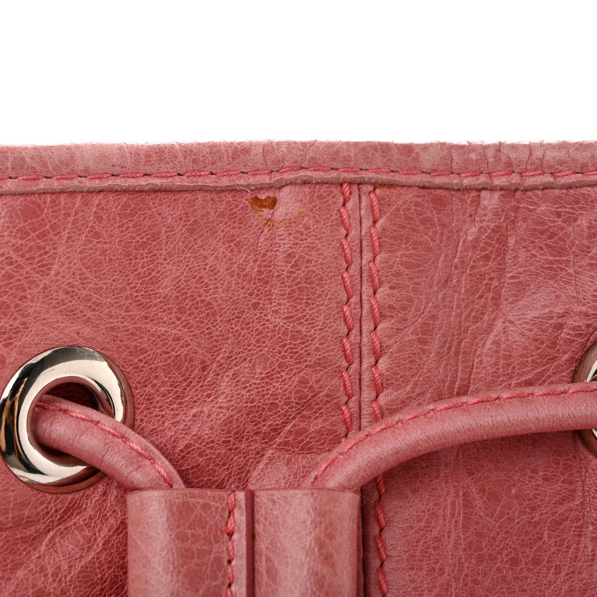 Agneau Giant 21 Silver Hardware Pompon Framboise