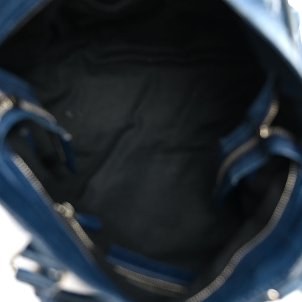 Agneau Giant 12 Silver Hardware Velo Bleu Mineral