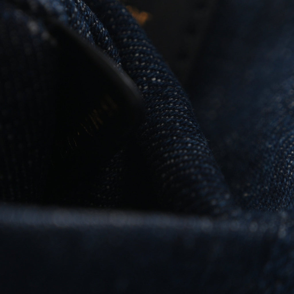 Denim Oblique Jacquard Medium C'est Chain Bucket Bag Denim Blue
