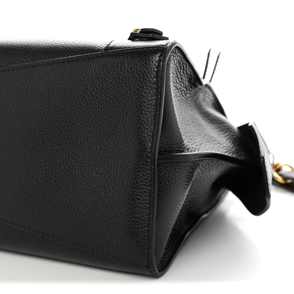 Grained Calfskin Neo Classic Gold Hardware S City Black