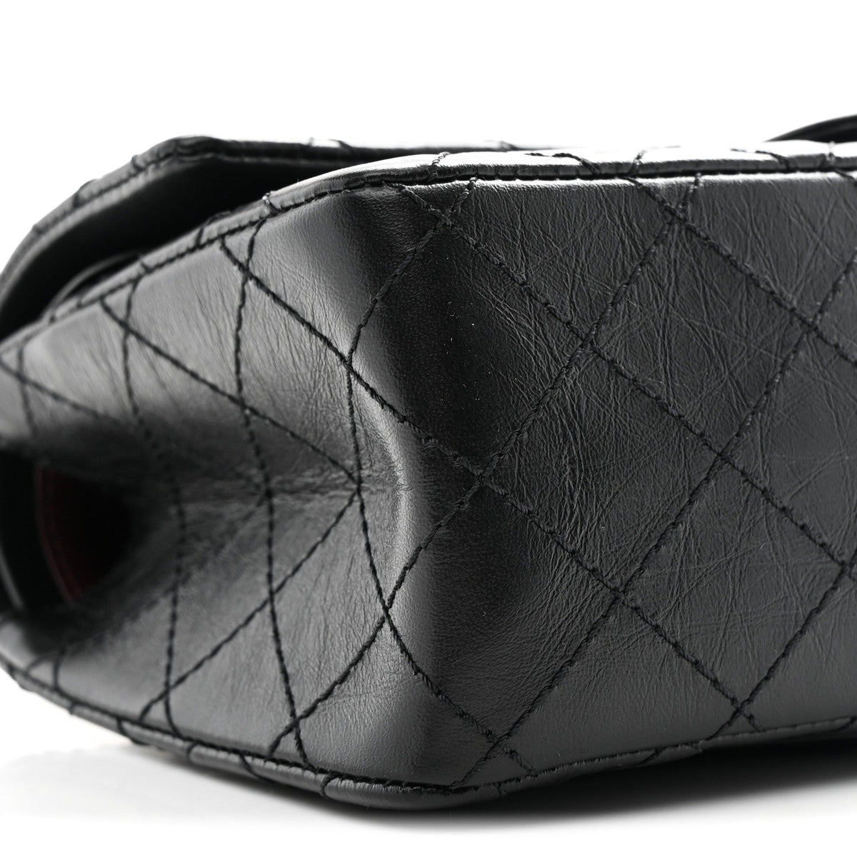 Aged Calfskin Quilted 2.55 Reissue 225 Flap Black