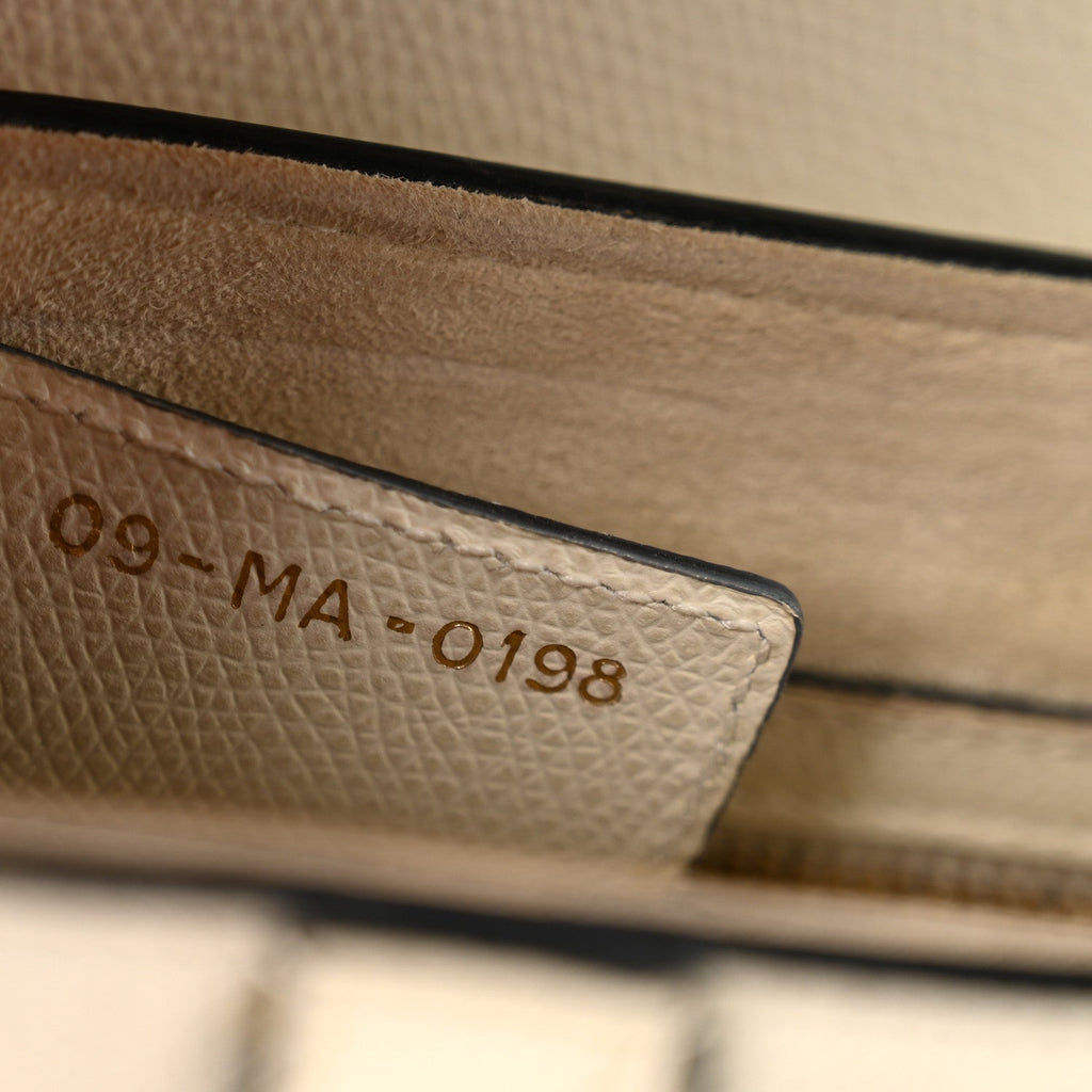 Grained Calfskin Saddle Bag White
