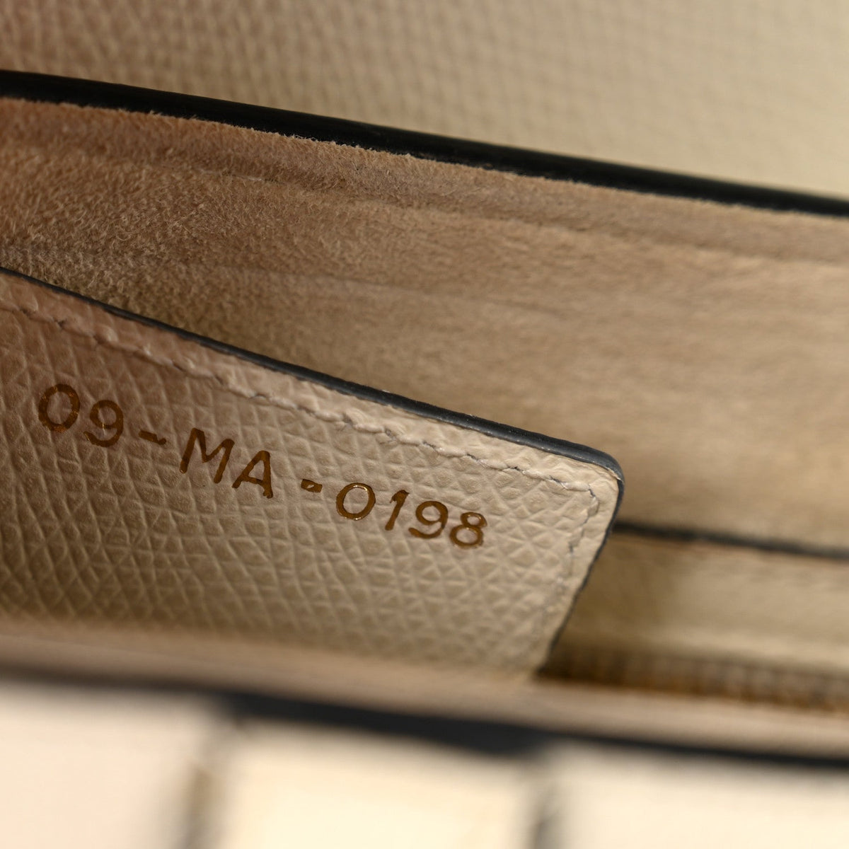 Grained Calfskin Saddle Bag White