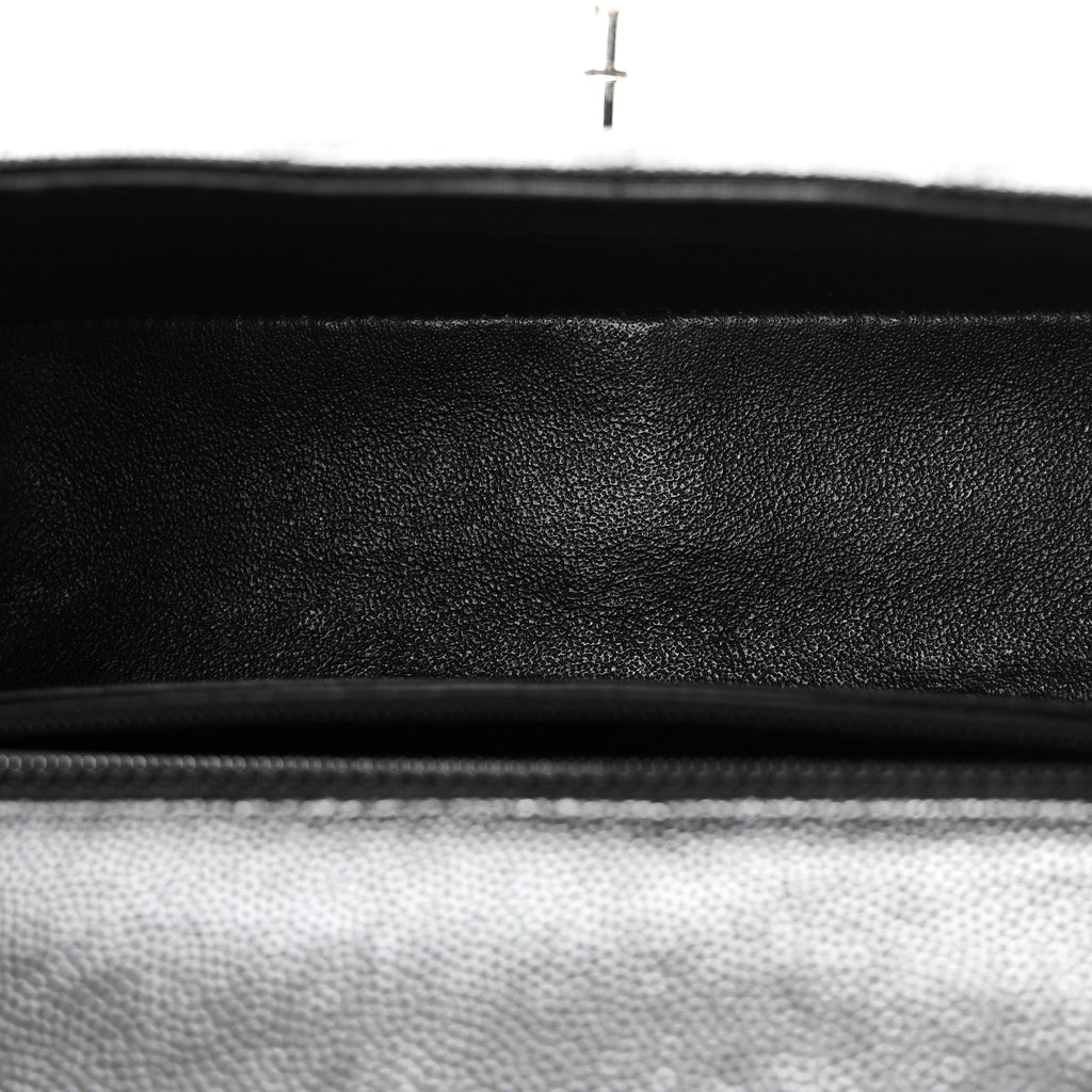 Caviar Quilted Mini Rectangular Flap Black