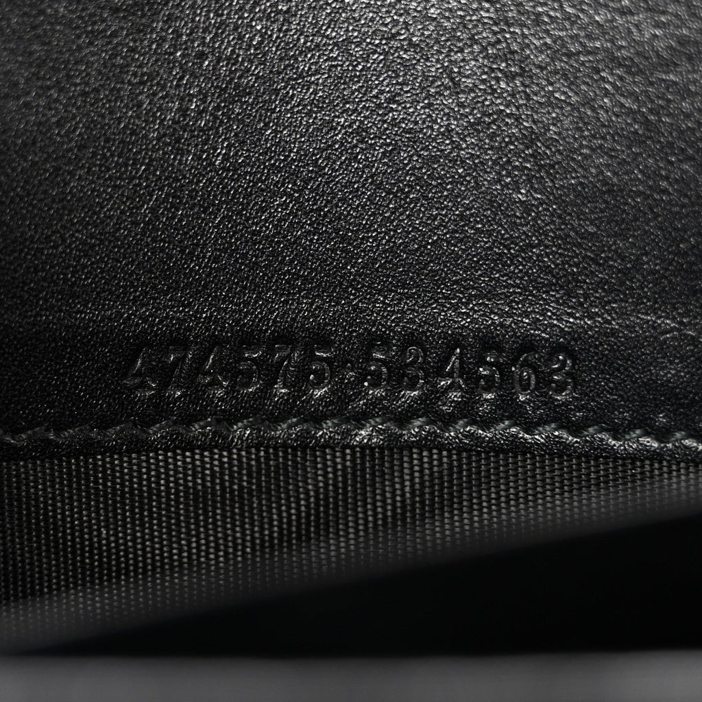 Calfskin Matelasse GG Marmont Chain Wallet Black