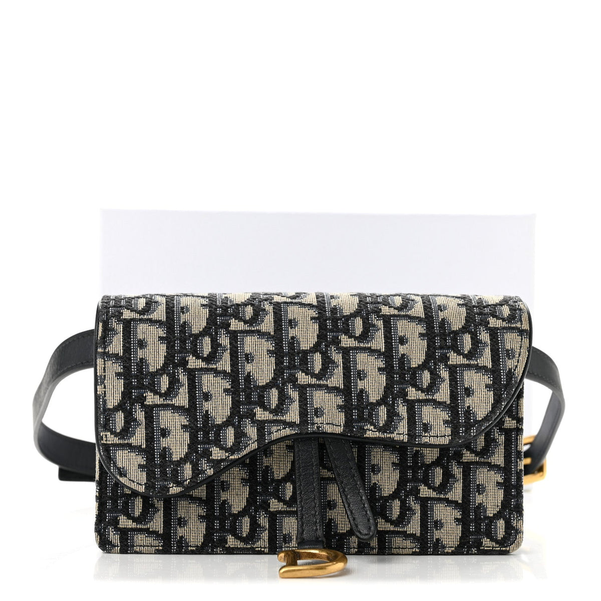 Oblique Saddle Belt Bag Blue
