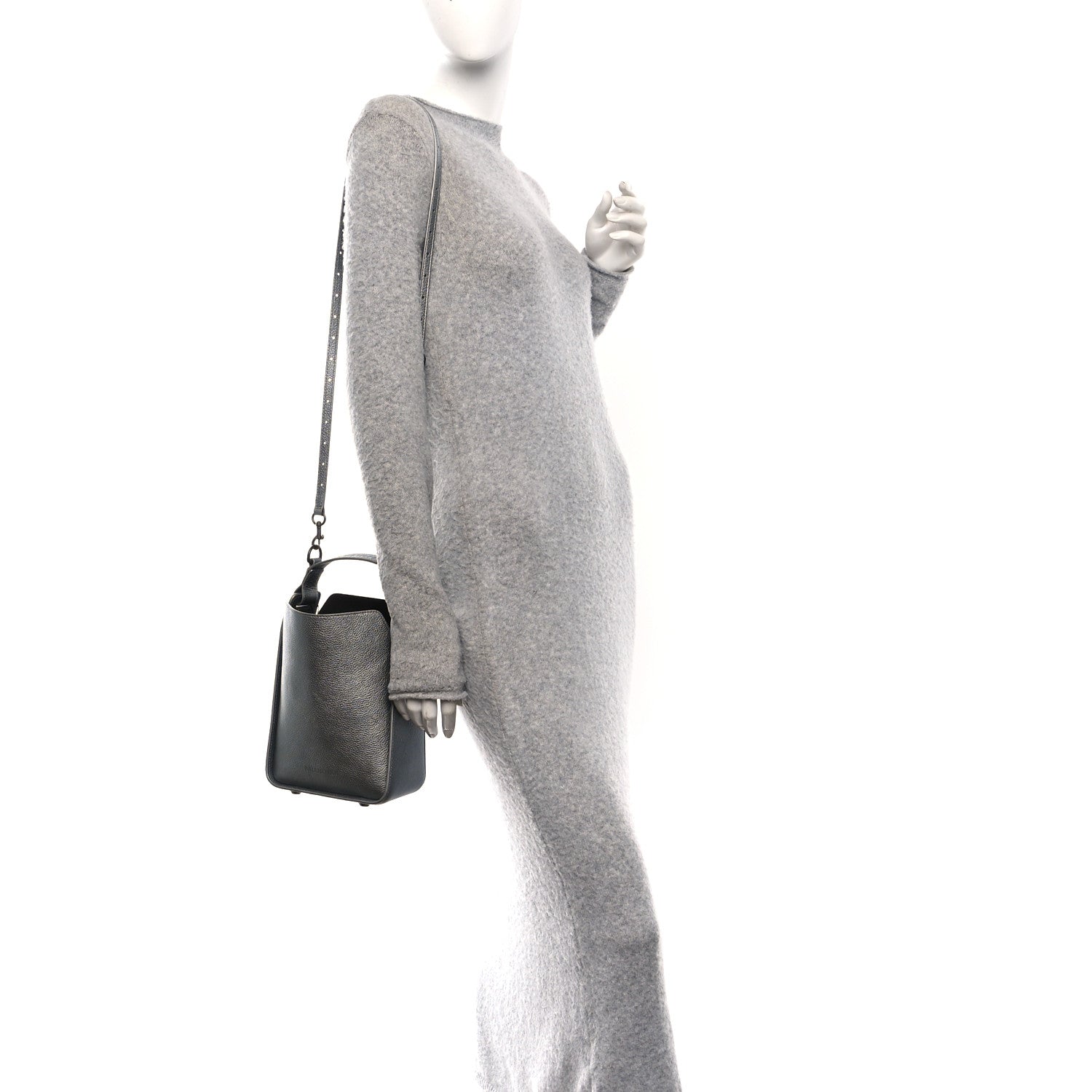 Metallic Calfskin XS Tool 2.0 North-South Tote Silver