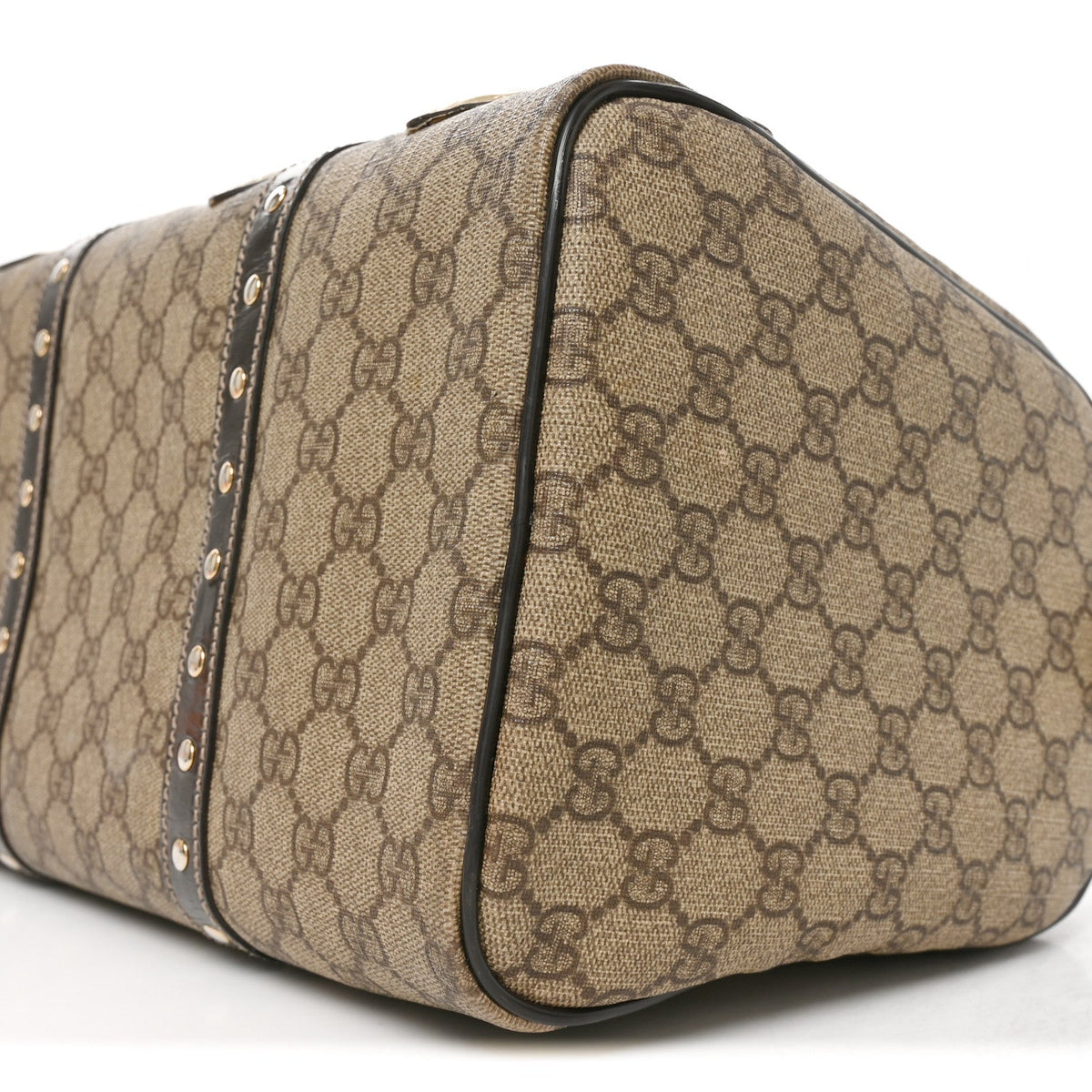 Monogram Guccissima Hearts Studded Medium Joy Boston Dark Brown