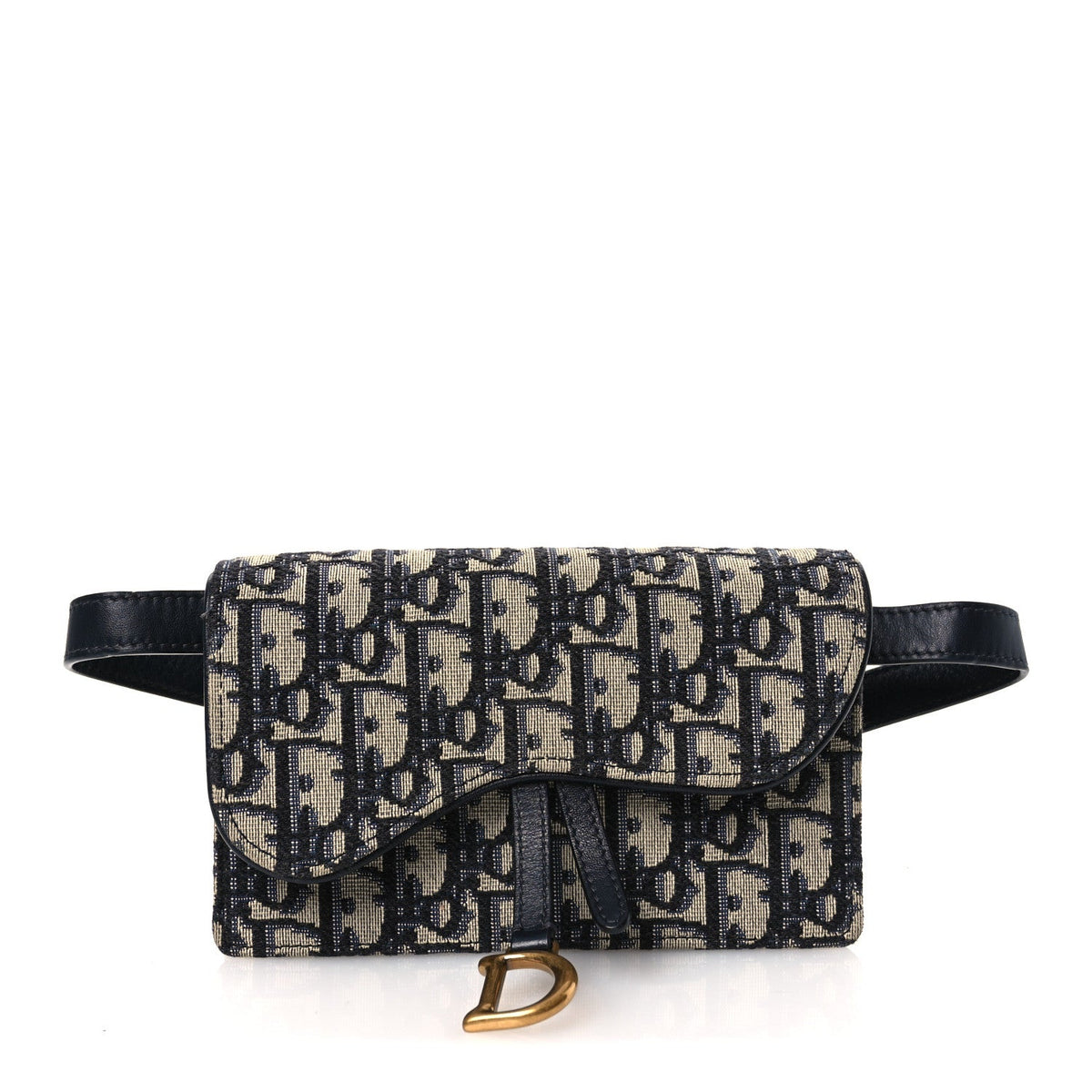 Oblique Saddle Belt Bag Blue