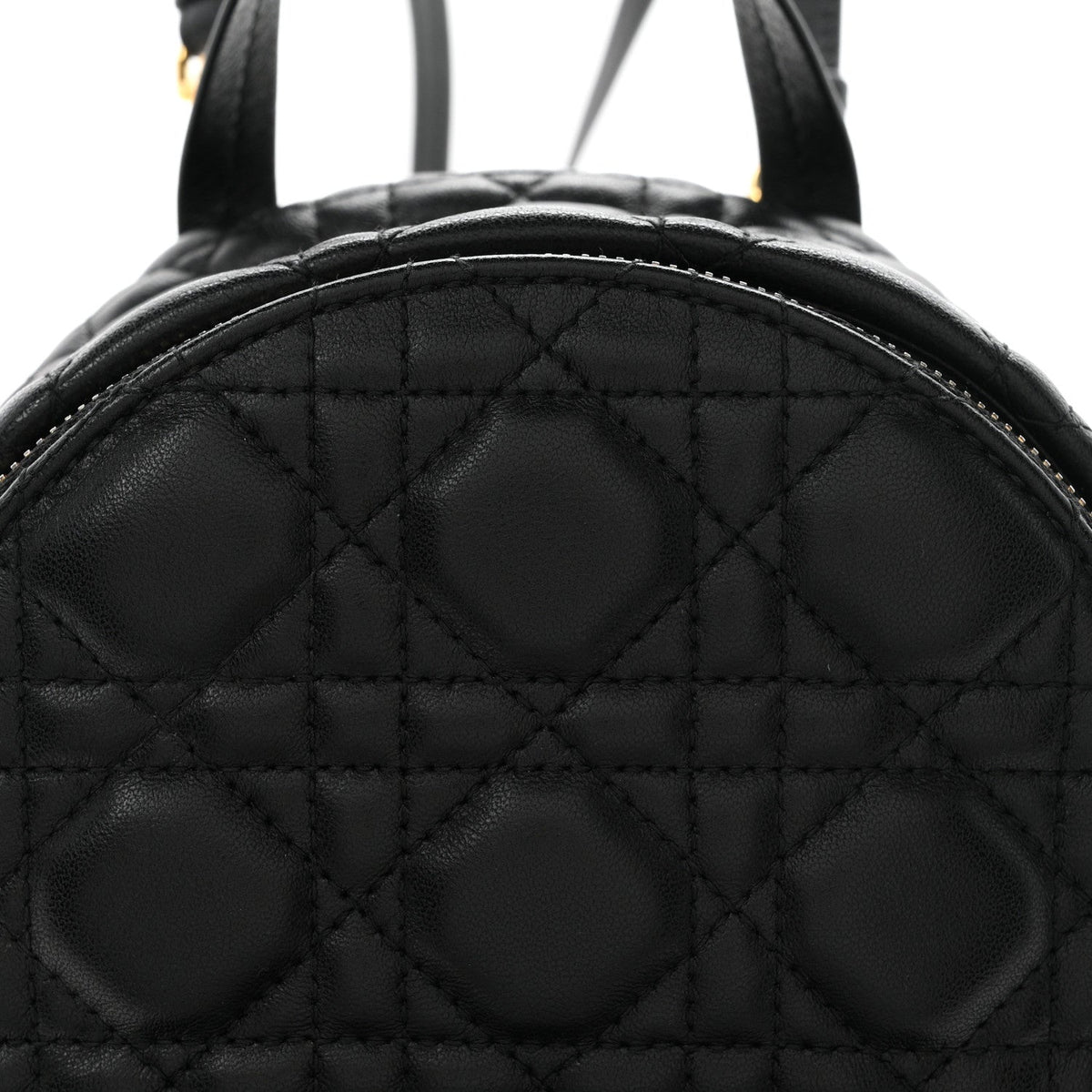 Lambskin Cannage Mini Backpack Black
