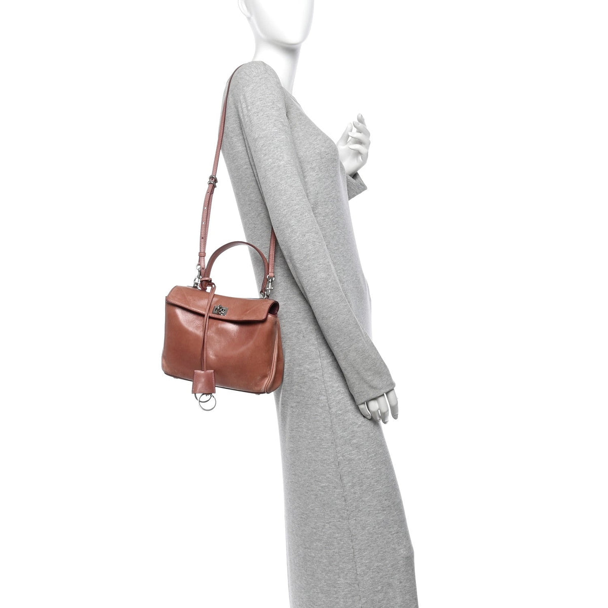 Vegetable Tanned Lambskin Mini Rodeo Top Handle Handbag Rose Quartz