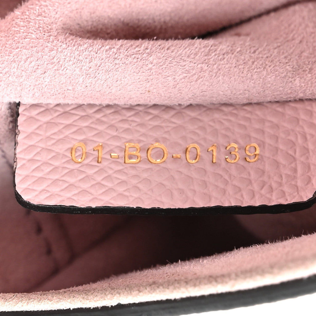 Grained Calfskin Mini Saddle Bag Light Pink