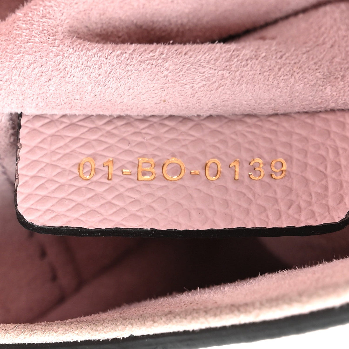 Grained Calfskin Mini Saddle Bag Light Pink
