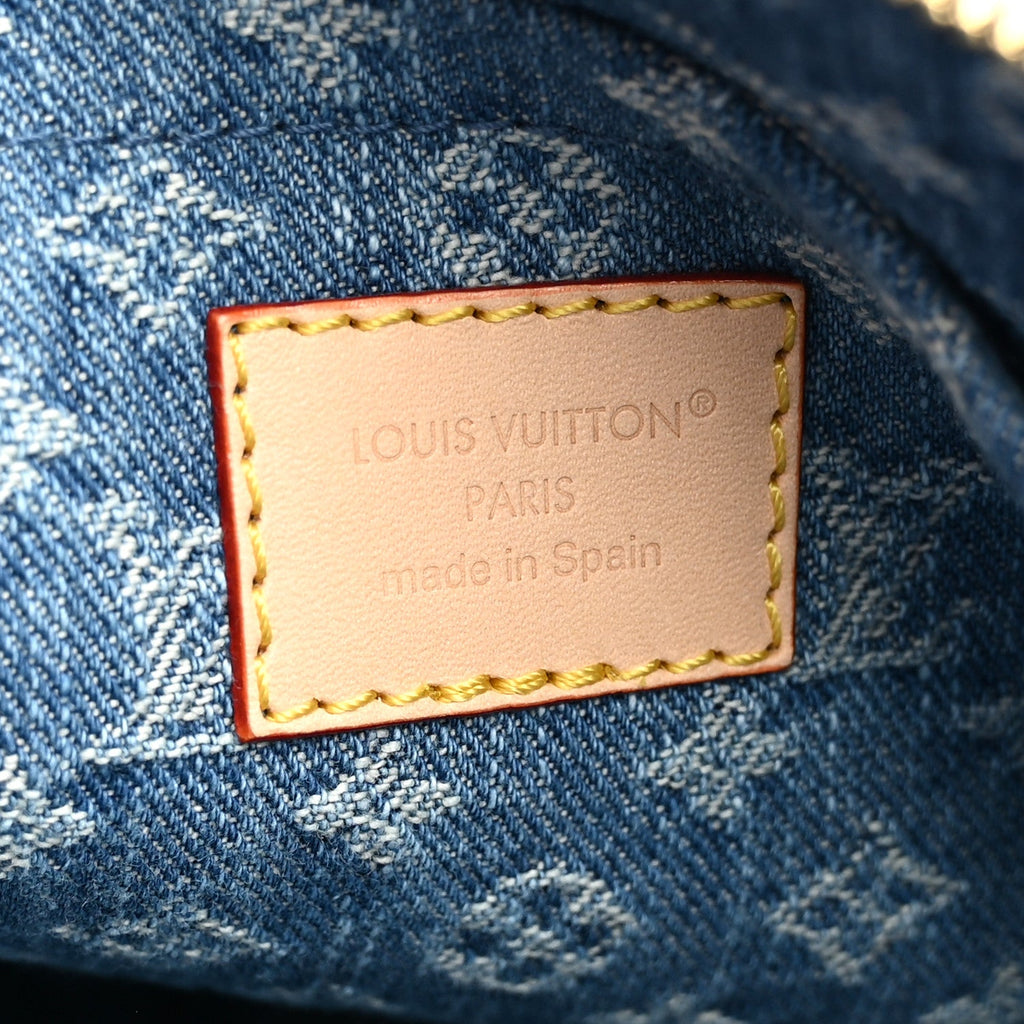 Monogram Denim Speedy Soft 30 Blue