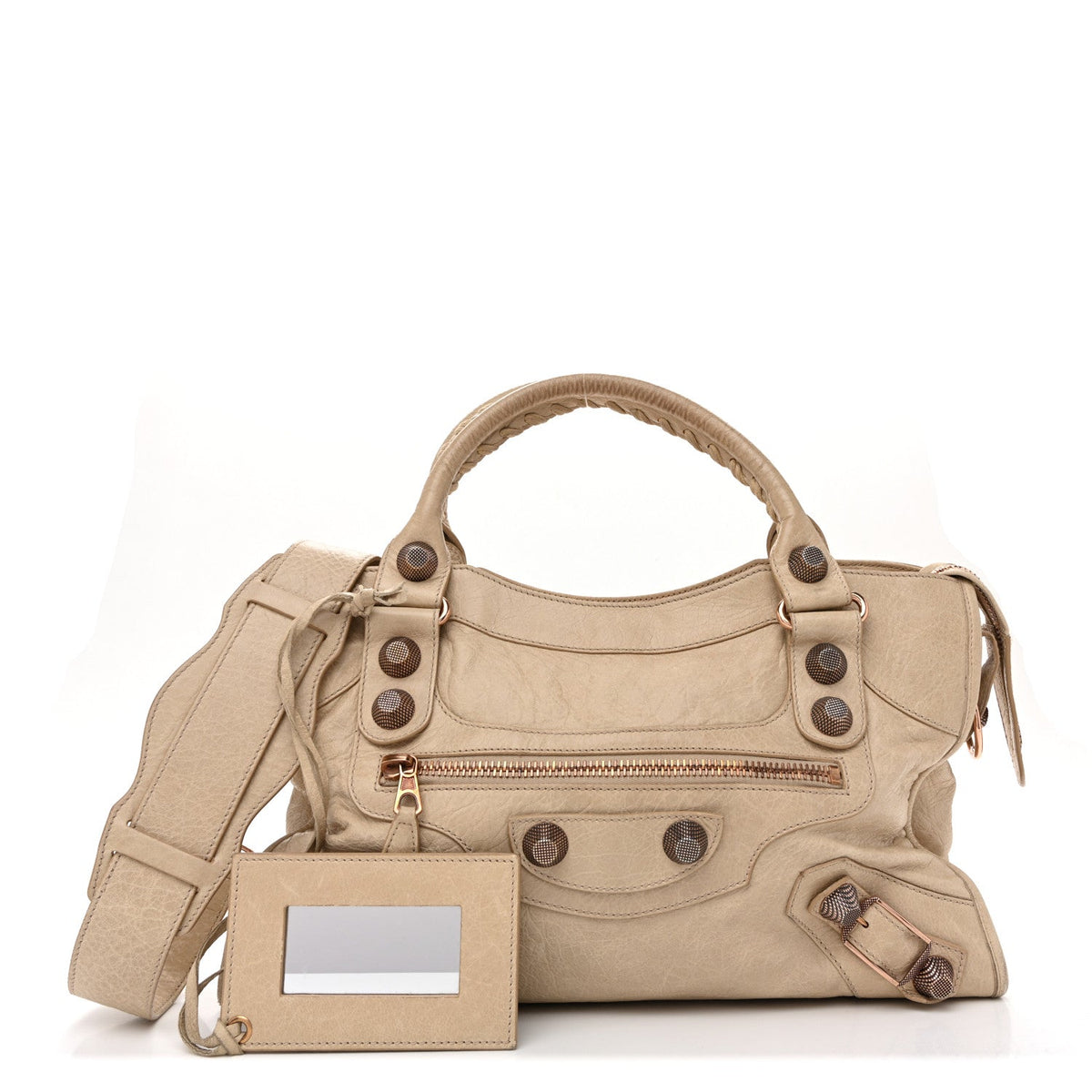 Agneau Giant 21 Rose Gold Hardware City Praline