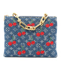 LV X TM Monogram Denim Cerises Coussin PM Blue