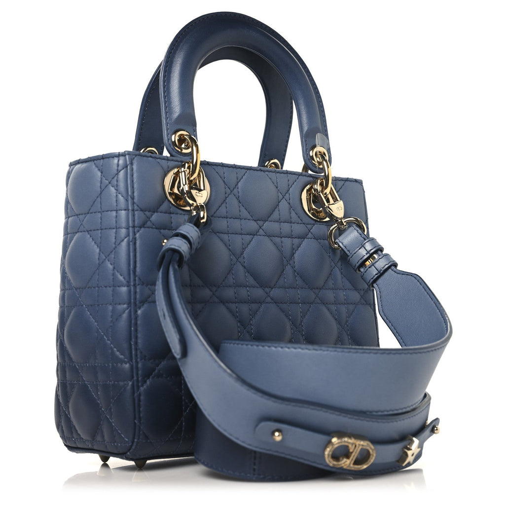 Lambskin Cannage Gradient Small My ABCDior Lady Dior Indigo Blue