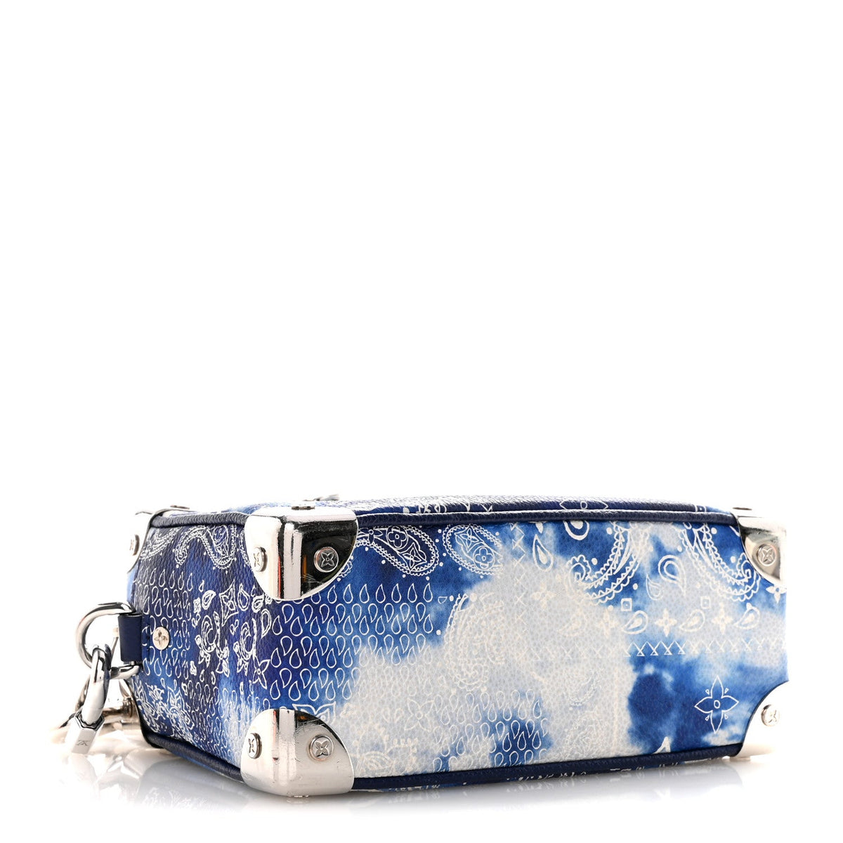 Cowhide Monogram Bandana Mini Soft Trunk Blue