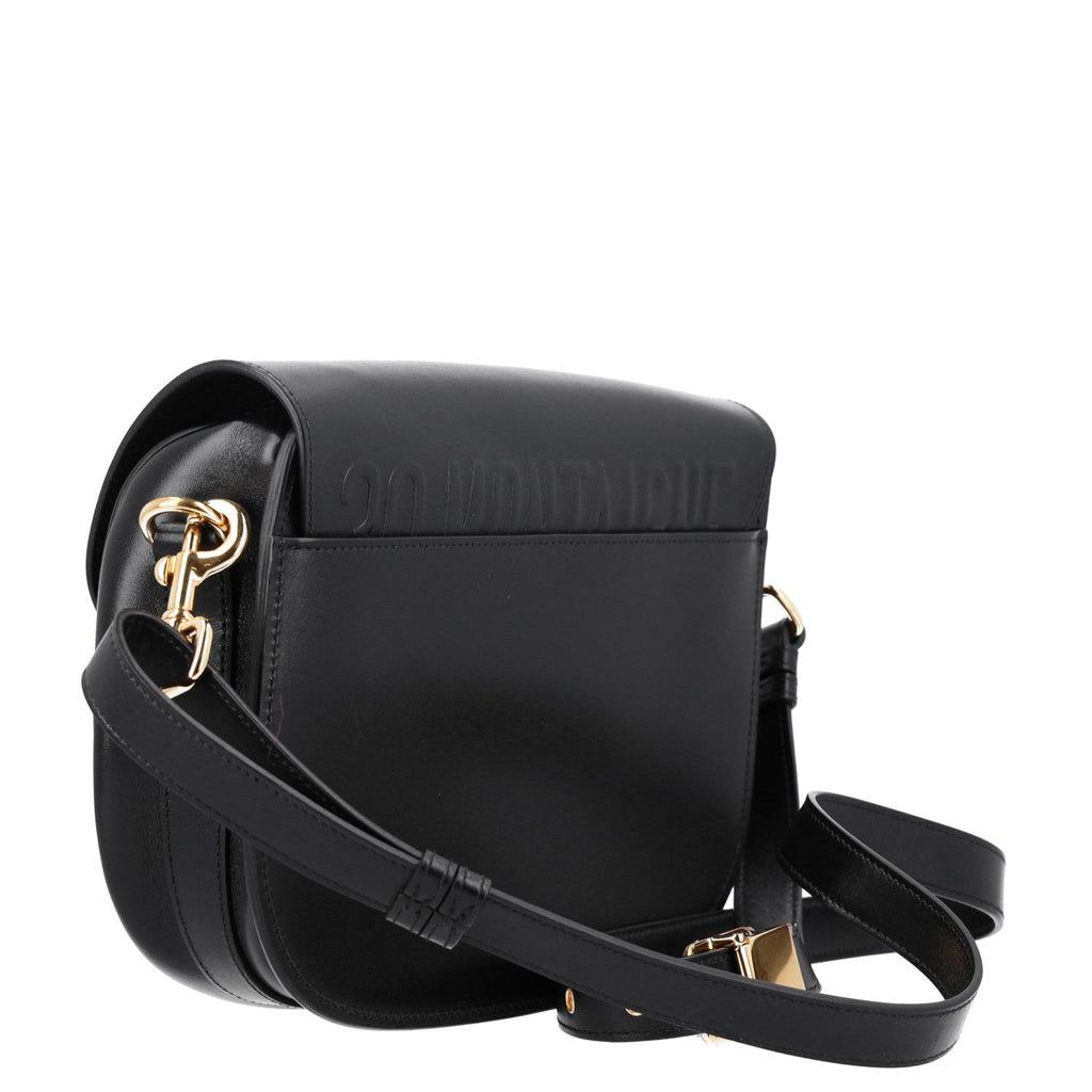 Box Calfskin Medium Bobby Flap Black