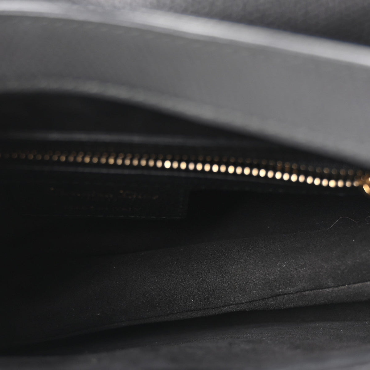 Grained Calfskin Saddle Bag Black