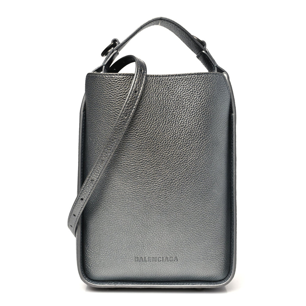 Metallic Calfskin XS Tool 2.0 North-South Tote Silver