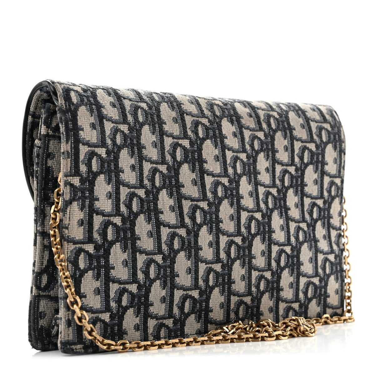 Oblique Saddle Chain Pouch Blue