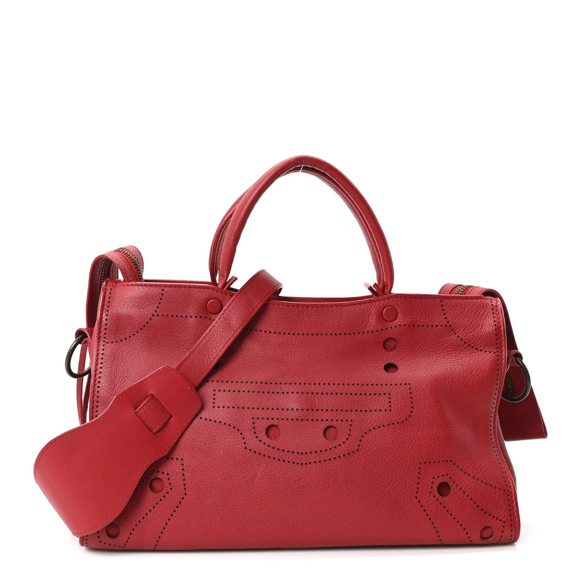 Veau Soyeux Perforated Blackout Hardware S City Rouge Groseille