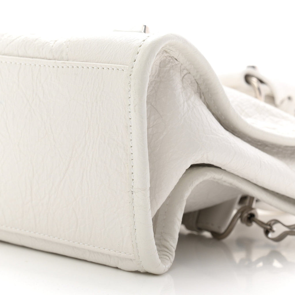Agneau Arena Silver Hardware Small Le City Optic White