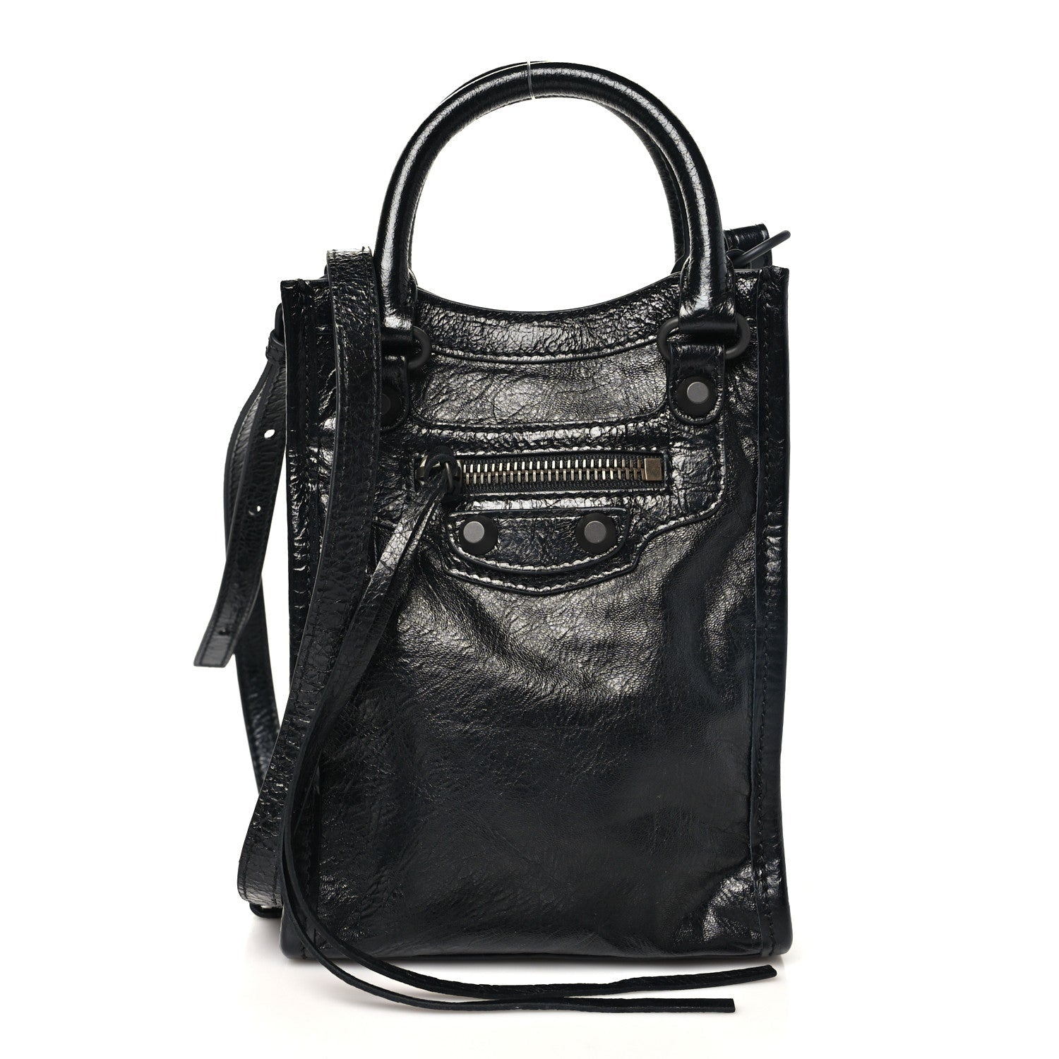 Agneau Arena Classic Hardware Le City Phone Holder Tote Black