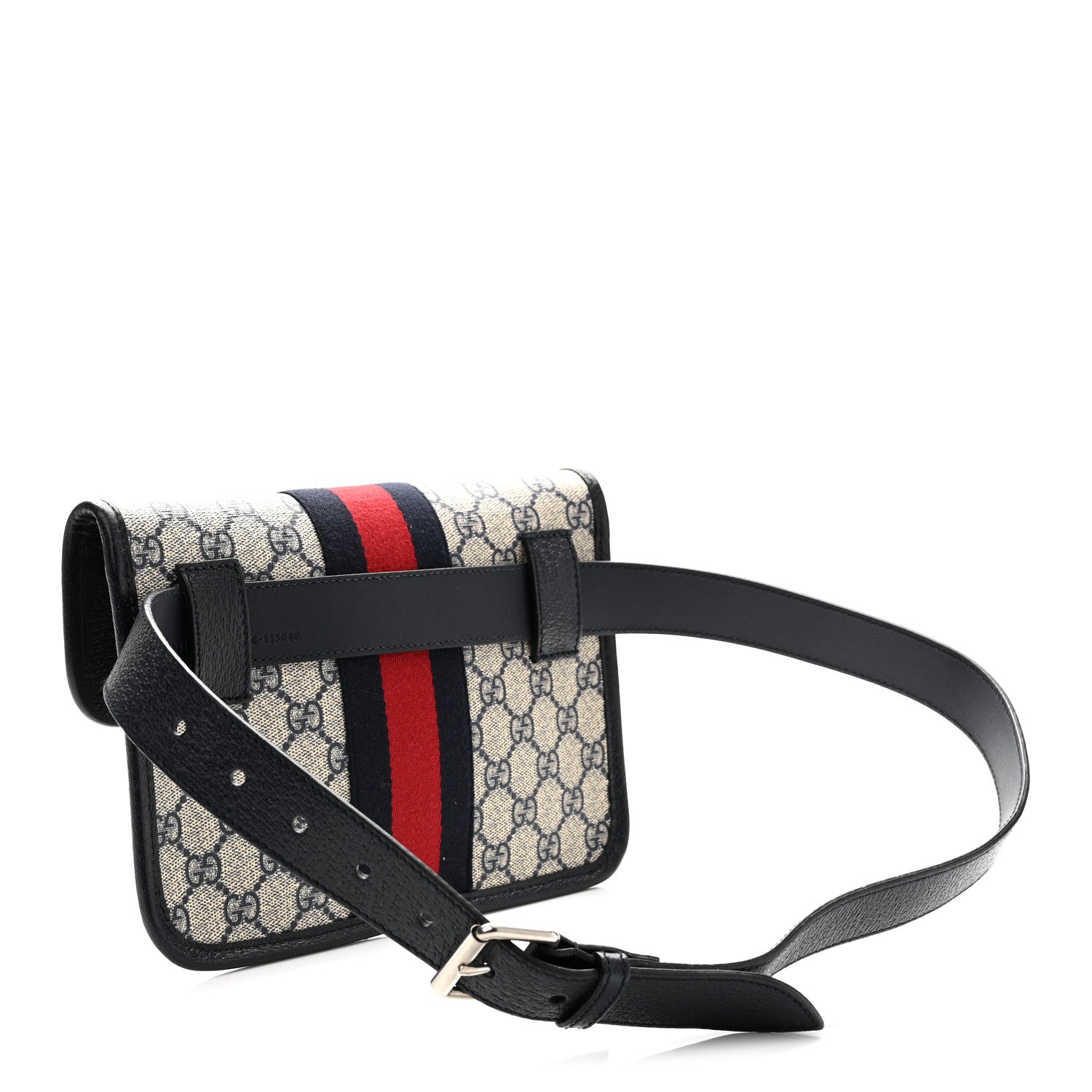 GG Supreme Monogram Web Small Ophidia Belt Bag 90 36 Beige Navy