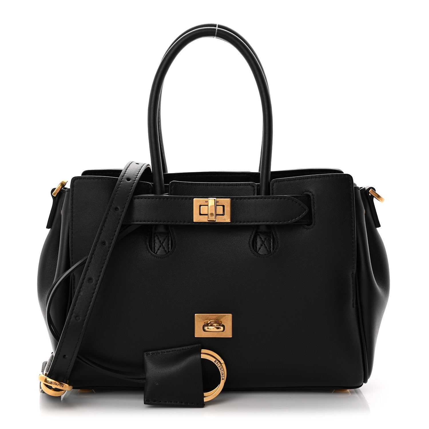 Smooth Calfskin Mini Bel Air Carry All Bag Black