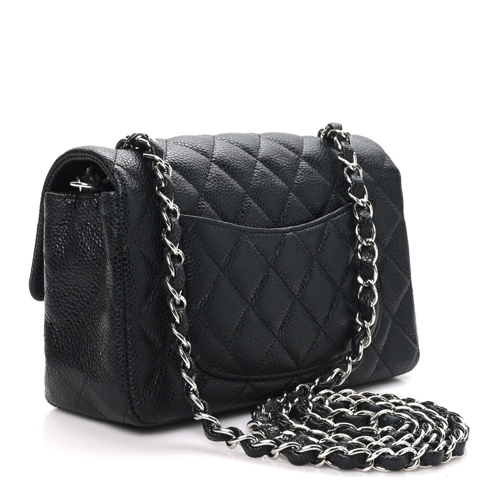 Caviar Quilted Mini Rectangular Flap Black
