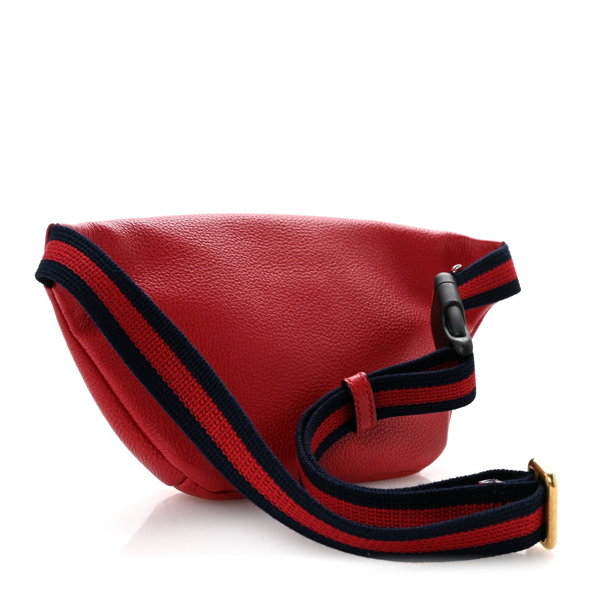 Grained Calfskin Small Logo Belt Bag Hibiscus Red